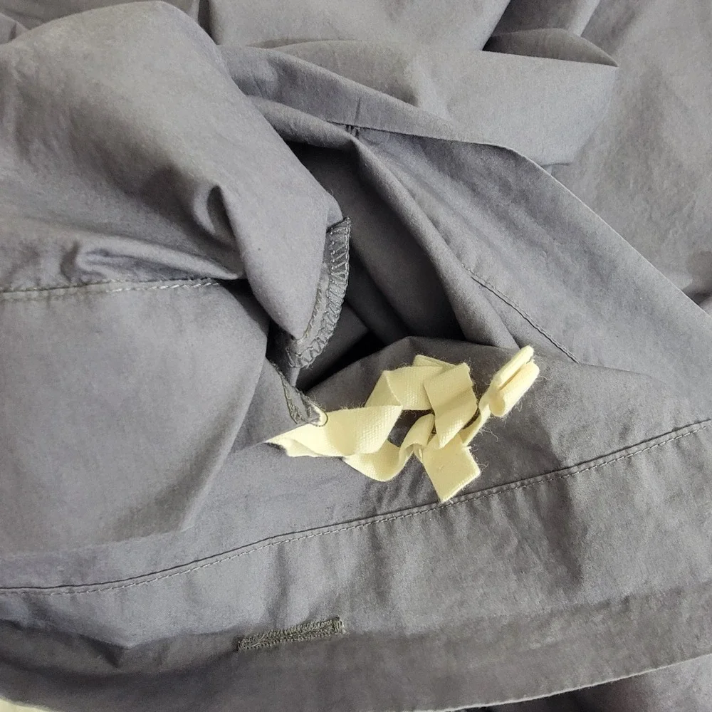 Brooklinen Dark Gray 100% Cotton Full Queen Duvet Cover Button Closure DUV-F17